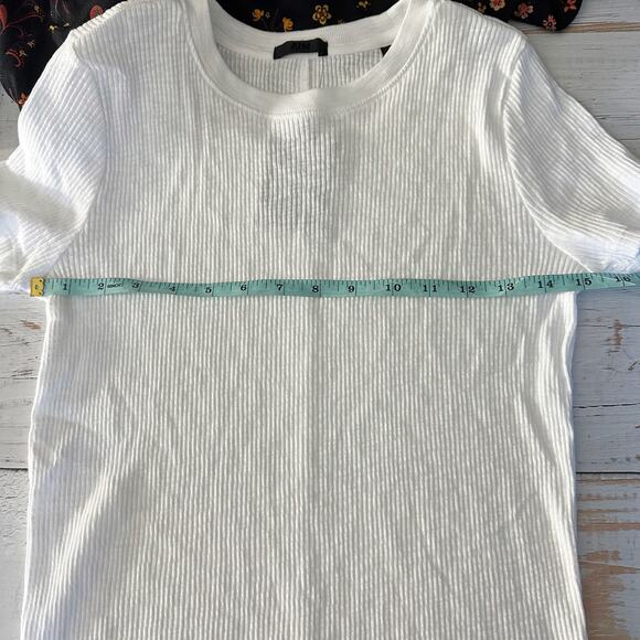 ATM Anthony Thomas Melillo  Rib Knit Short Sleeve White Size Small - Picture 9 of 11